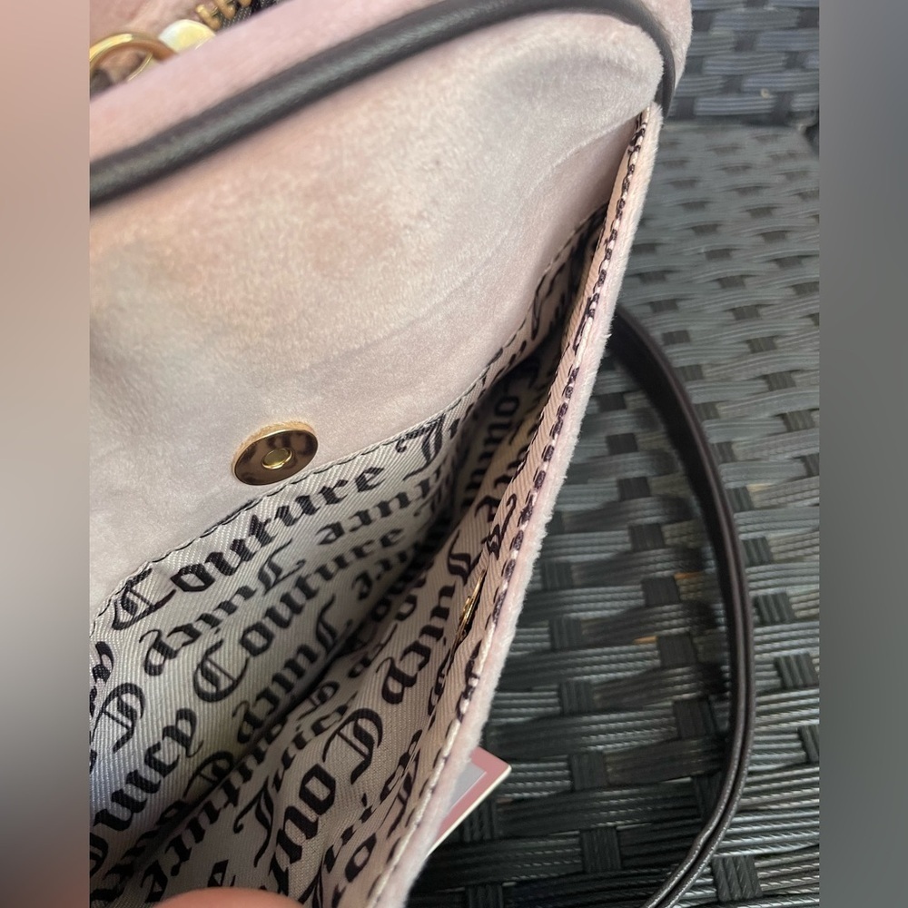JUICY COUTURE BAG,Juicy Couture Pink Plush Crossbody Bag - Picture 8 of 16